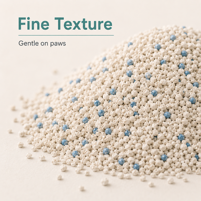 Low-Dust Clumping Cat Litter – Fine Texture Granules with Odor Control, Easy Scooping & Fresh Daily Care for Cats